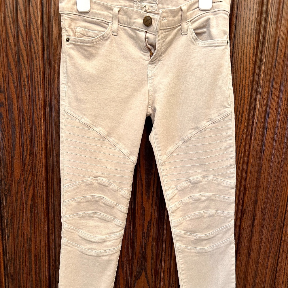 Current Elliott moto jeans cream Sz 28